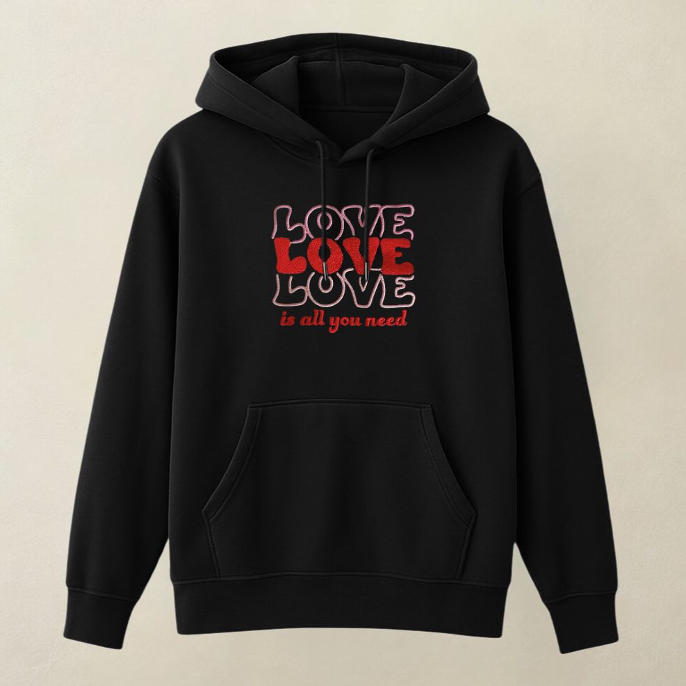 Bluza z kapturem ALL YOU NEED czarny