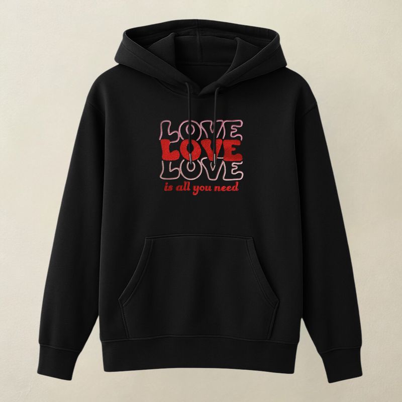 Bluza z kapturem ALL YOU NEED czarny