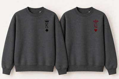 Zestaw KING&amp;QUEEN - 2 bluzy z haftem