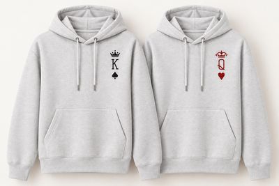 Zestaw KING&amp;QUEEN - 2 bluzy z haftem