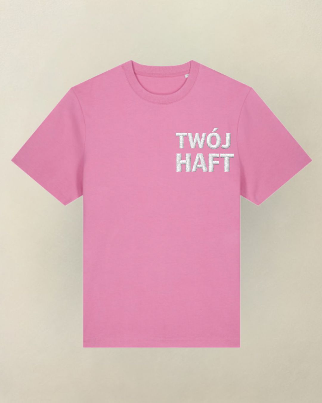 T-shirt TWÓJ PROJEKT róż ROZMIAR L