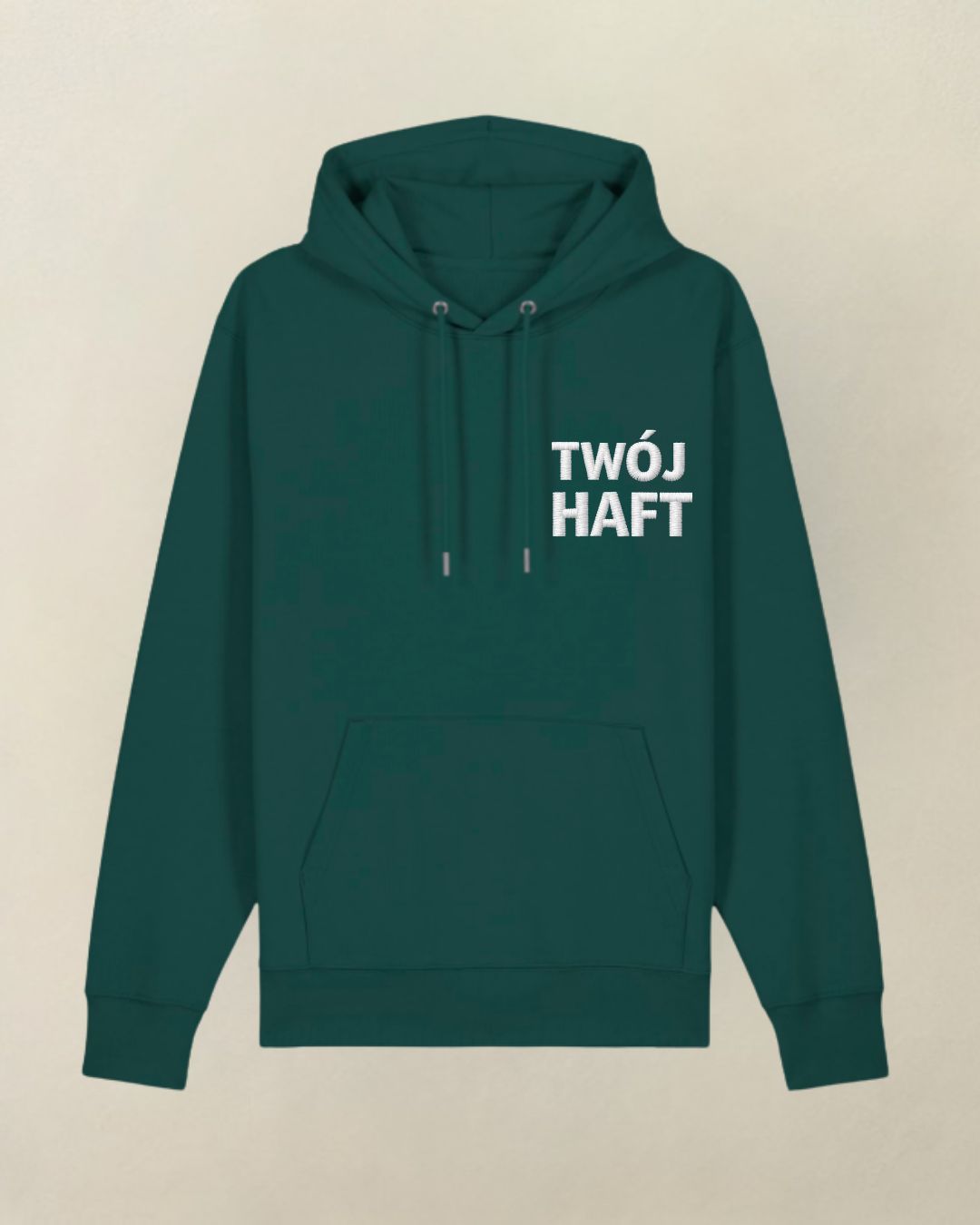 Bluza z kapturem TWÓJ PROJEKT butelkowa zieleń rozmiar L