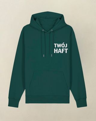 Bluza z kapturem TWÓJ PROJEKT butelkowa zieleń rozmiar L