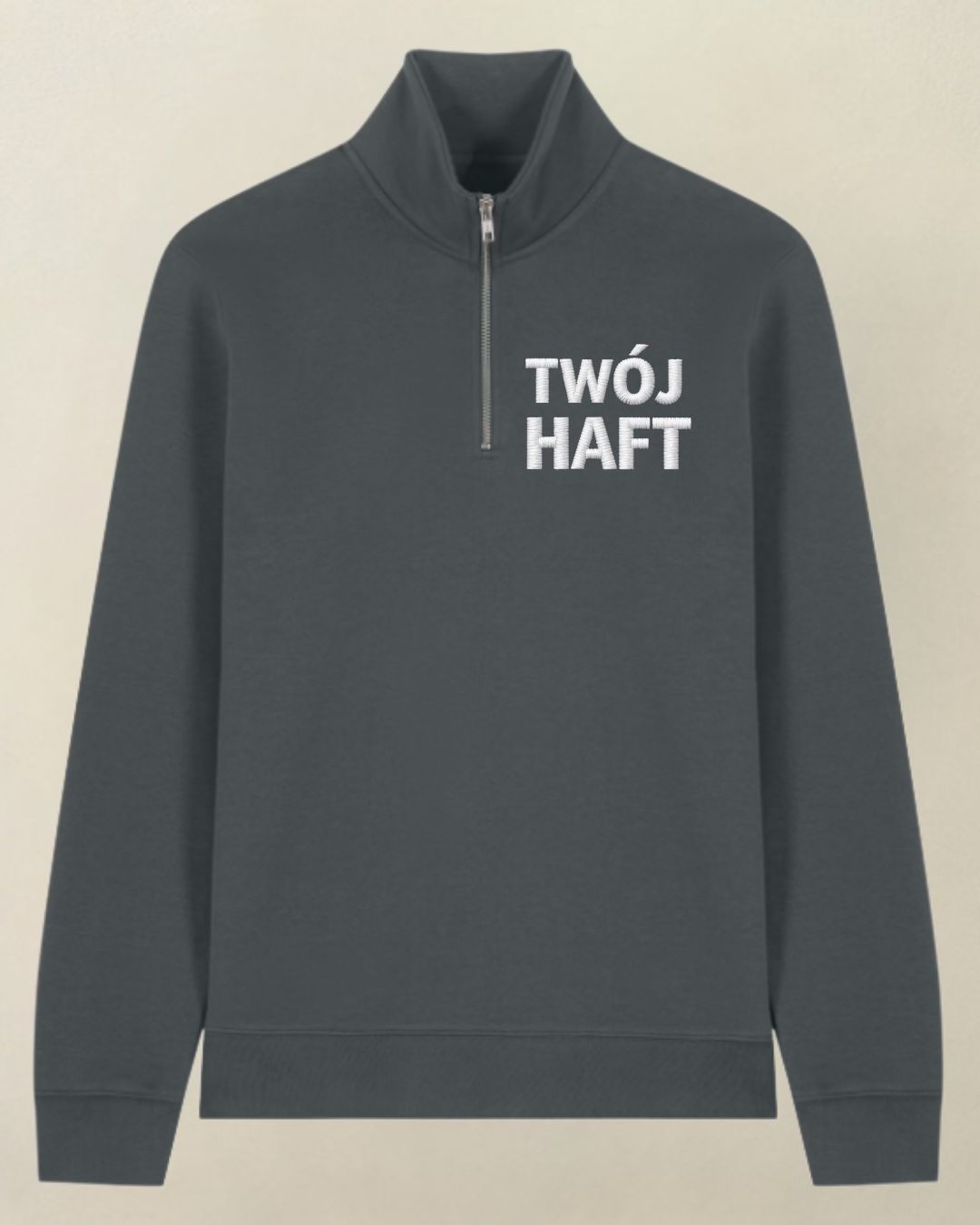 Bluza z krótkim zamkiem TWÓJ PROJEKT antracyt rozmiar XXL