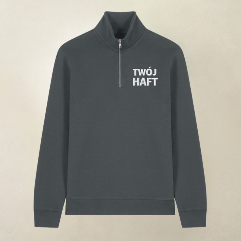 Bluza z krótkim zamkiem TWÓJ PROJEKT antracyt rozmiar XXL