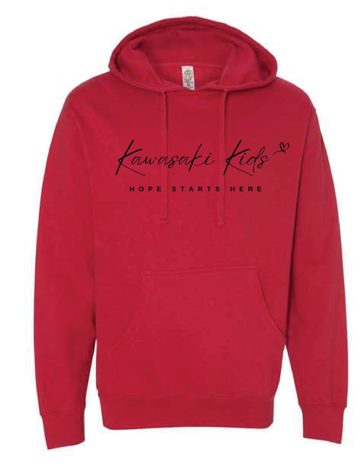 Kawasaki Kids “Hope Starts Here” Red Hoodie