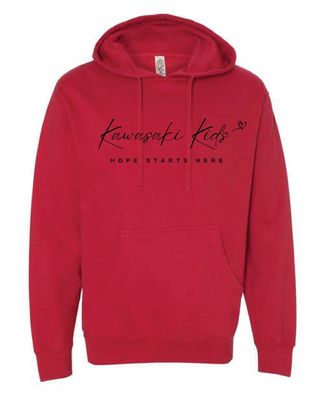 Kawasaki Kids “Hope Starts Here” Red Hoodie