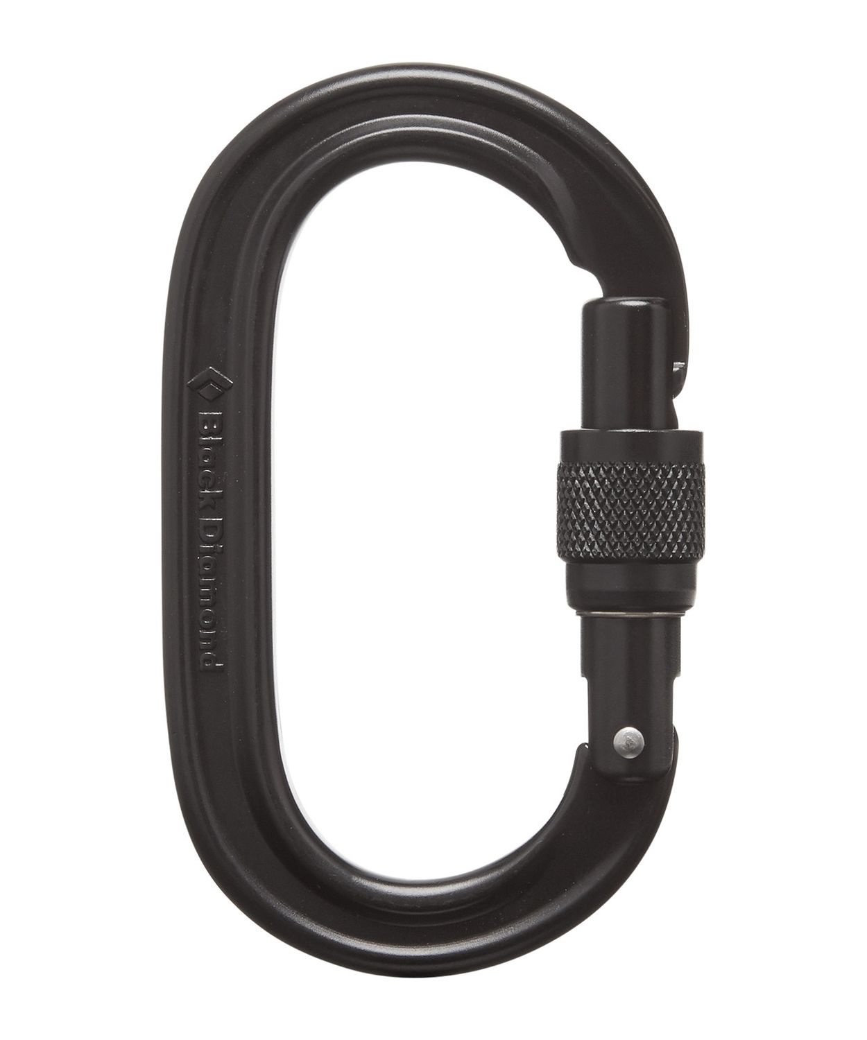 OVAL KEYLOCK SCREWGATE CARABINER, Color: Black