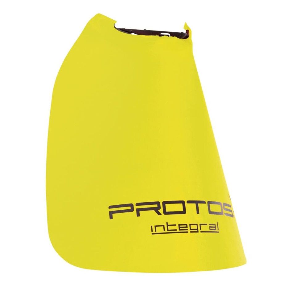 Protos Integrated Neck Protector and Rain Guard, Color: Neon Yellow