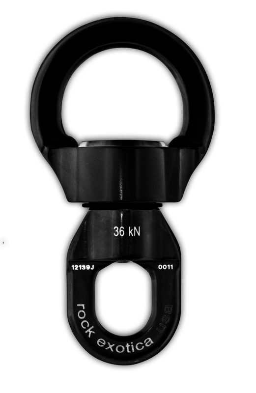 Rotator Round Stainless Steel Swivel (Small/Black)