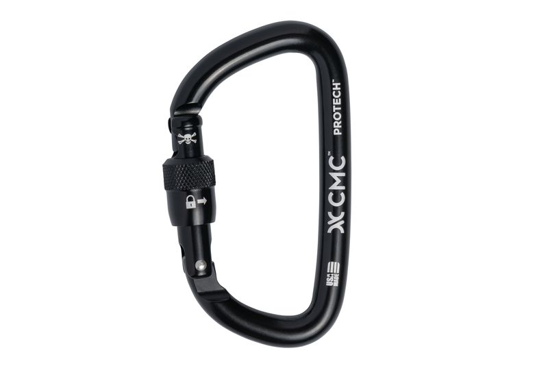 CARABINER, PT LOCK BLK, CMC