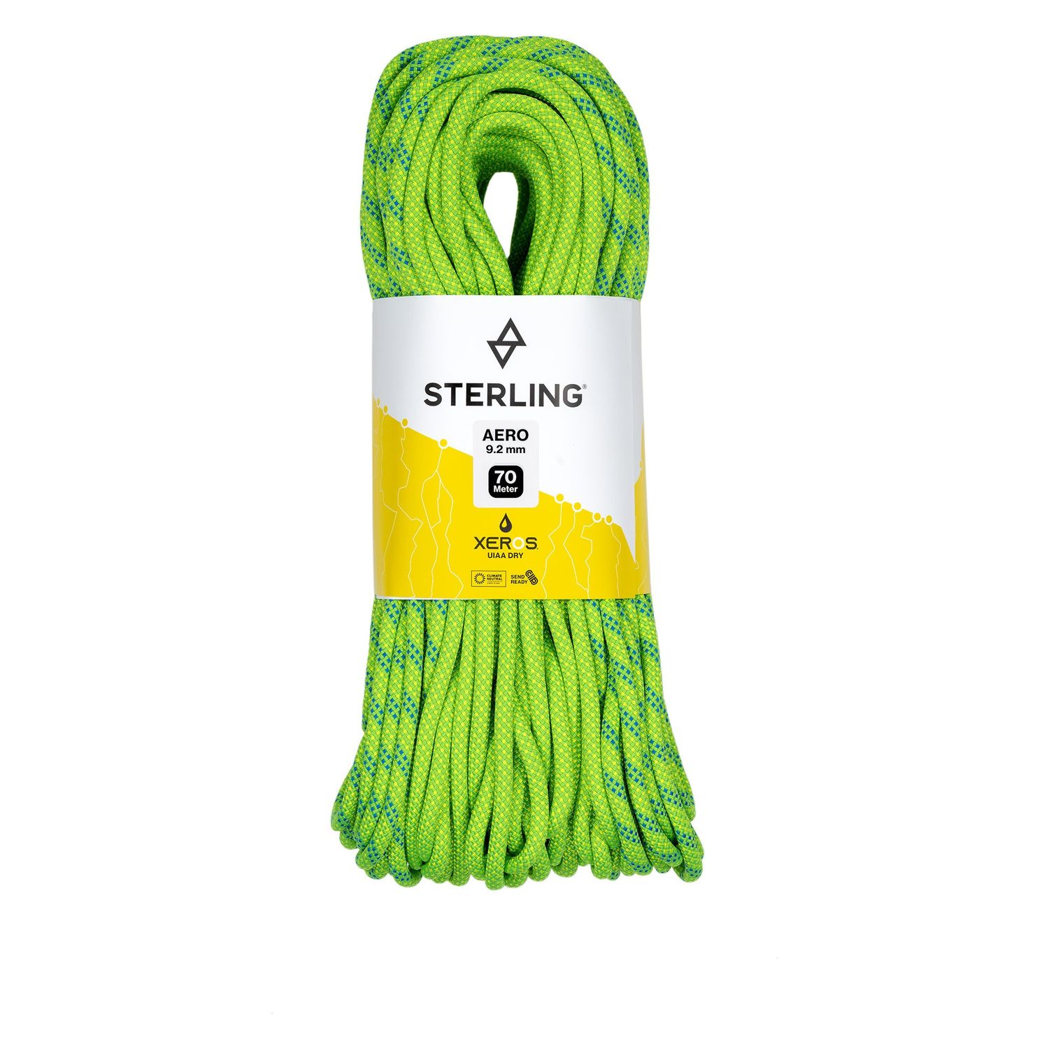 Aero 9.2 BiColor Green XEROS Rope 70m