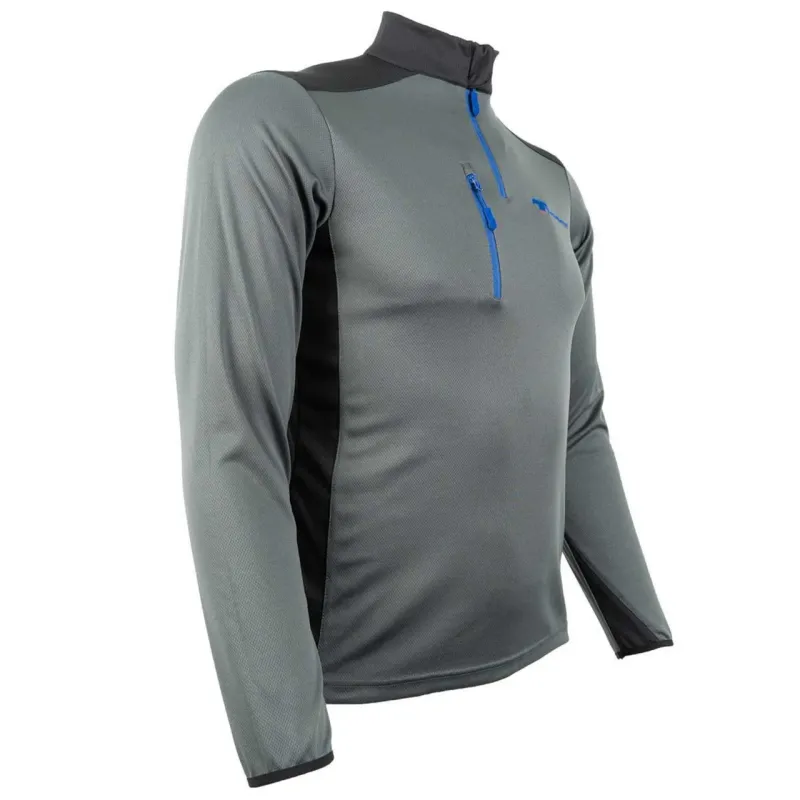 Climbing long sleeve T-shirt / Coolmax - Coolpass / Black &amp; Grey