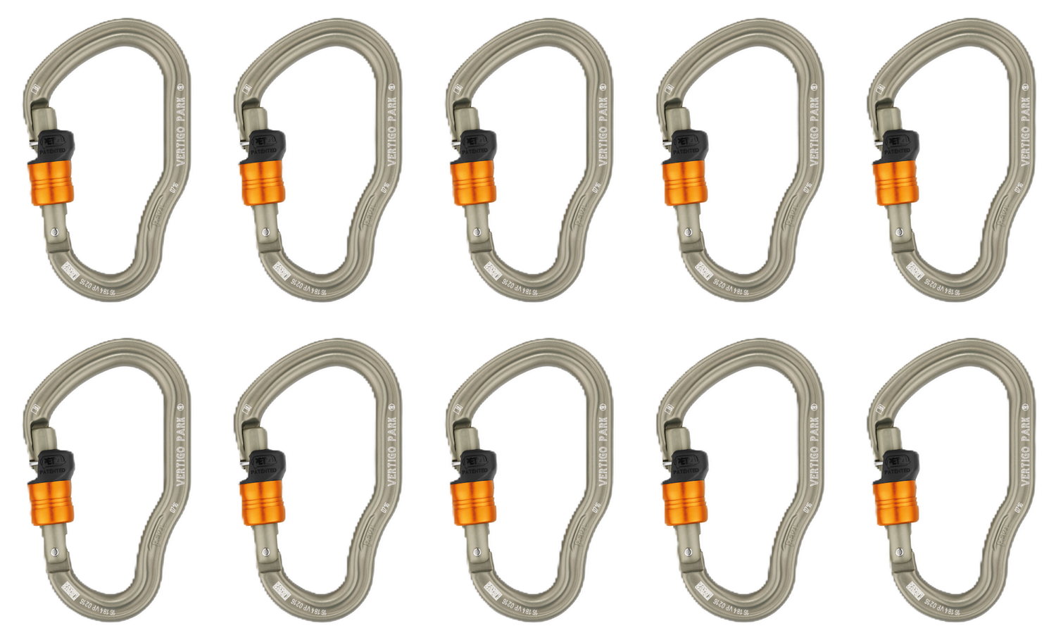 10 VERTIGO WIRE-LOCK PARK CARABINERS