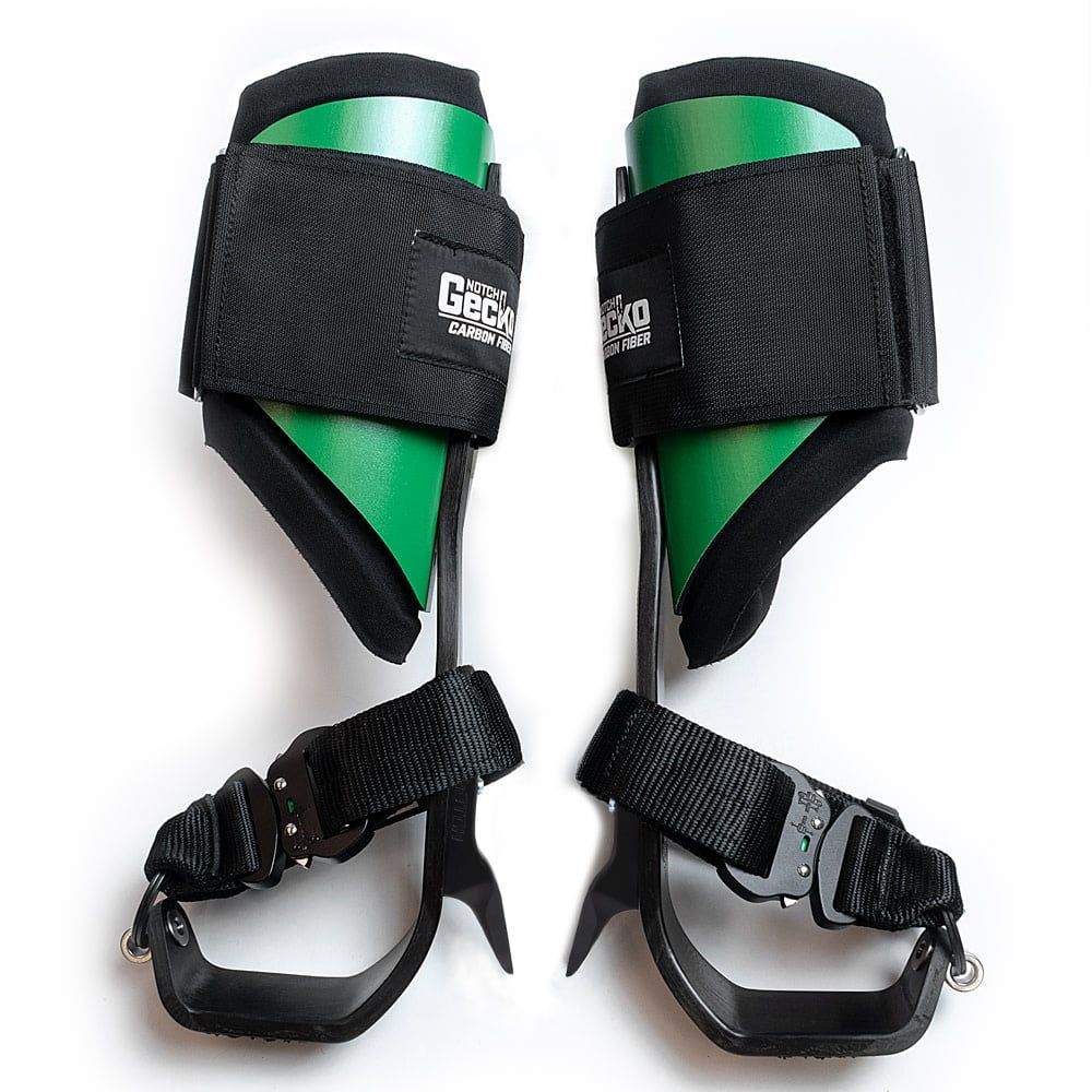 Notch GeckoÂ® Carbon Fiber Climbers (Pole Gaffs) with straps