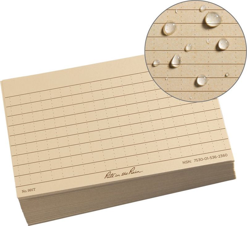 Rite-in-Rain Index Cards Tan