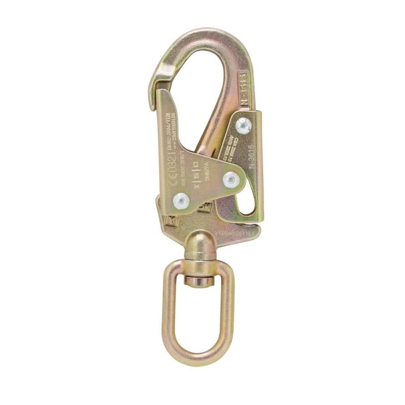ISC Double Action Swivel Eye  Non-Indicating Snaphook - ANSI - Steel - 23kN