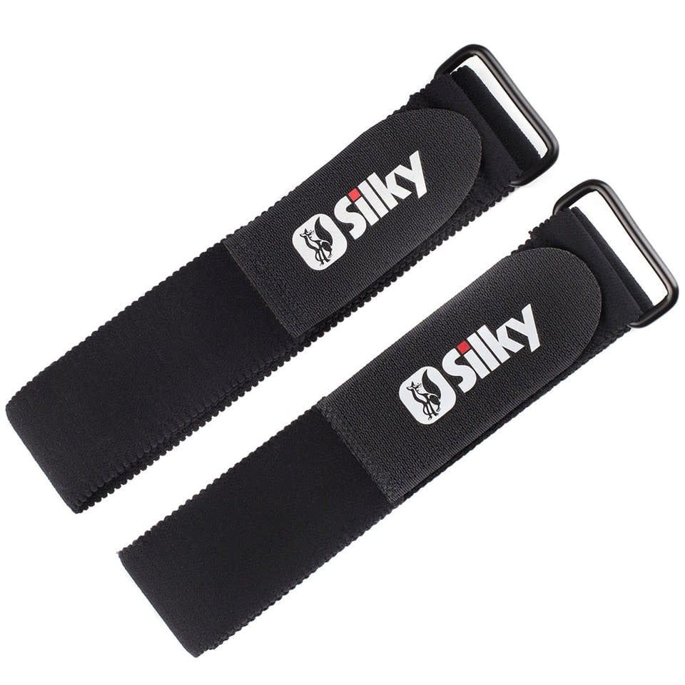 Leg Straps PAIR, elastic, hook and loop closure w/ cinch