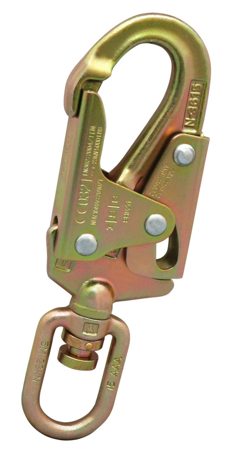 ISC Double Action Swivel Eye Indicating Snaphook - ANSI - Steel - 23kN