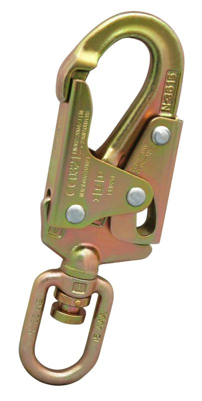 ISC Double Action Swivel Eye Indicating Snaphook - ANSI - Steel - 23kN