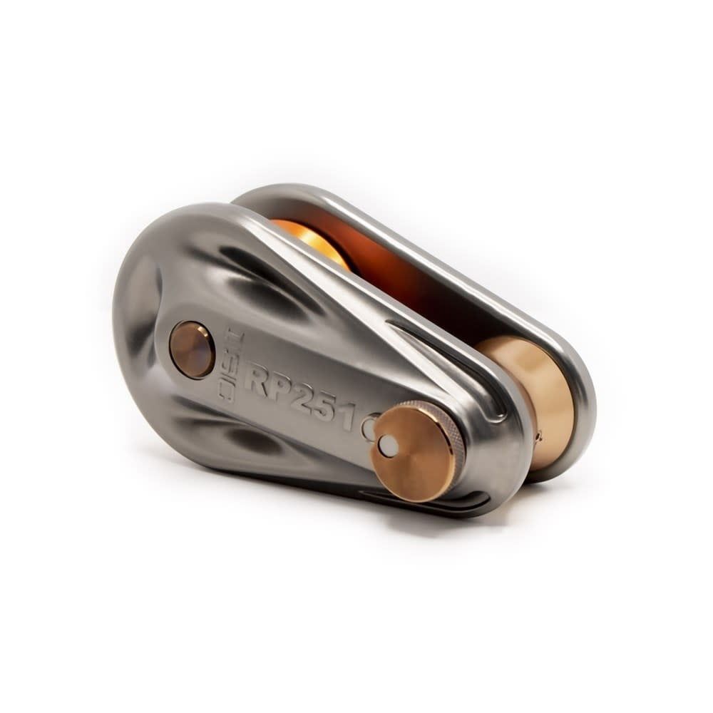 Small Rigging Pulley for up to 16mm Rope - 250kN - Grey with Orange Wheel