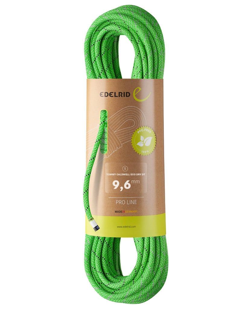 Edelrid Tommy Caldwell Eco Dry DuoTec 9.6mm, 60m, neon green