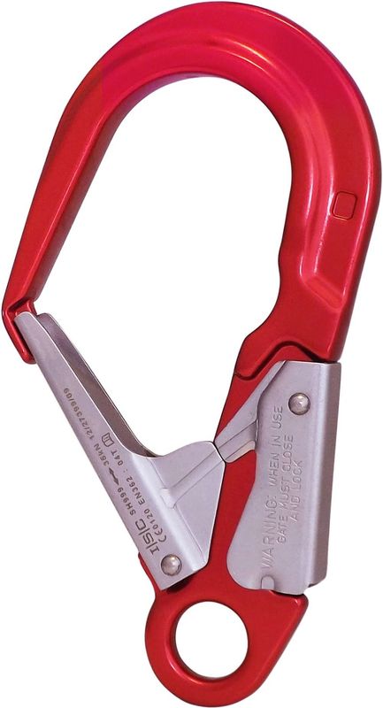 Scaffold Hook - Locking Nose - Aluminium - Red - 35kN
