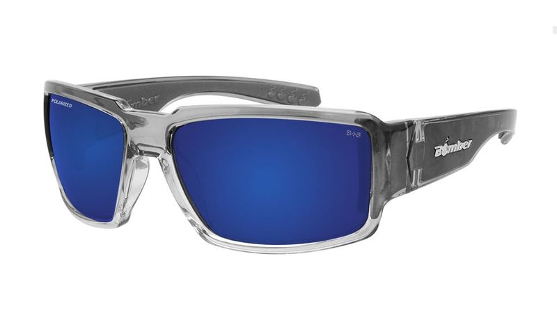 BOOGIEBOMB 2TN SMK  FRM / BLUE MIRROR POLARIZED LENS / GRAY FOAM