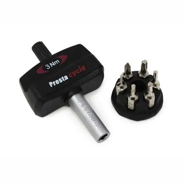 Prestacycle Mini TorqKeys - 3Nm Preset Torque Tool w/6 Bits &amp; Holder