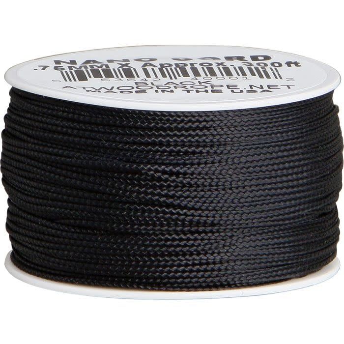 Atwood Nano Cord 0.75mm 300ft Spool, Color: Black