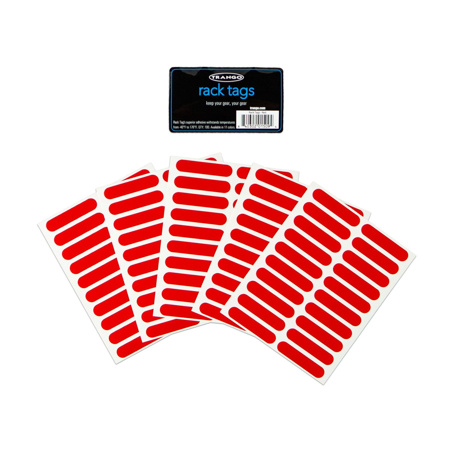 Rack Tags, Color: Red Pack