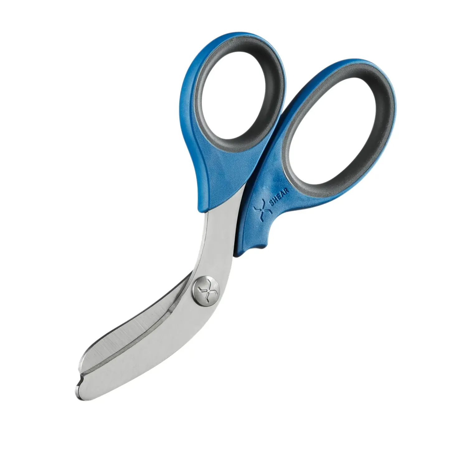 XShear® 7.5” Trauma Shears Stainless Steel, Color: Blue/Gray Handles