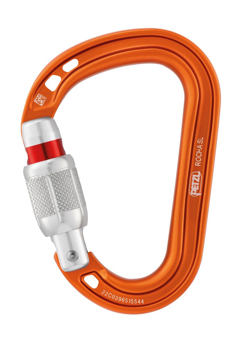 ROCHA SCREW LOCK CARABINER, Color: ORANGE