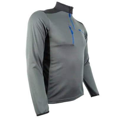 Climbing long sleeve T-shirt / Coolmax - Coolpass / Black &amp; Grey