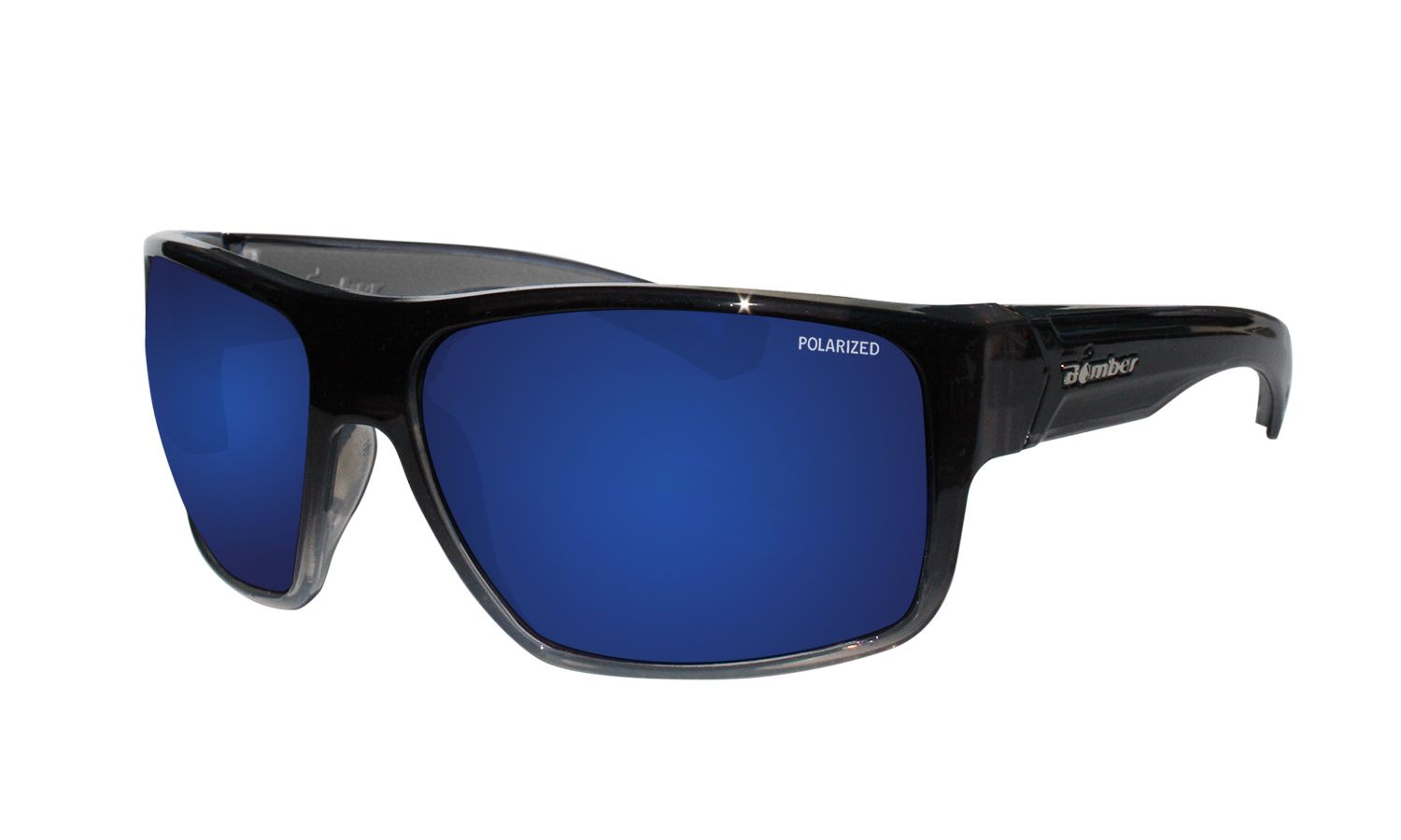 MANABOMB CRYSTAL FRAME, Style: BLUE MIRROR POLARIZED LENS