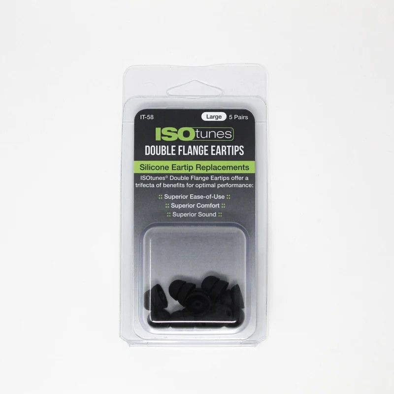 ISOtunes Silicone Triple-Flange Replacement Eartips, Size: Small