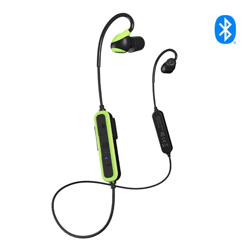 PRO Aware 2.0 Bluetooth Earbuds - Safety Green, Ambient Listening Technology