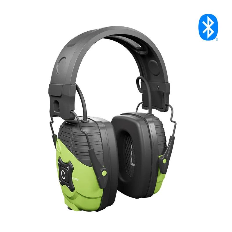 LINK Aware Bluetooth Earmuff - Safety Green, Ambient Listening Technology