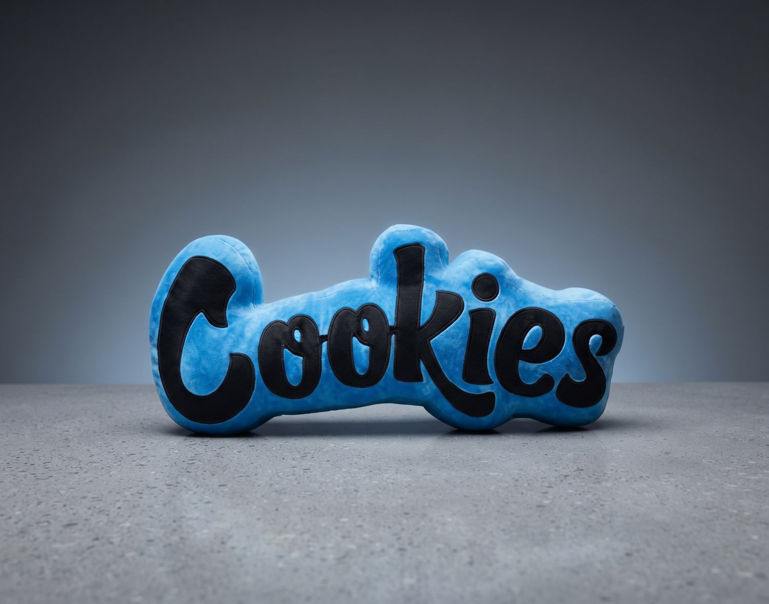 Cookies Original Logo Velour Blue/Black Pillow 1536A3346-BLUCookies Blue/BlackBLU