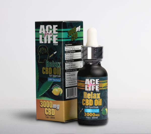 Ace for Life, flavors: Lemon 3000mg CBD
