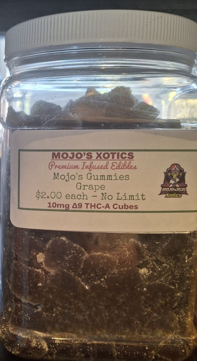 Mojo's Gummy Cubes (20pk), flavor: Grape