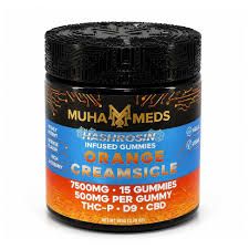 Muha Meds HASHROSIN Infused Gummies, flavor: Orange Creamsicle
