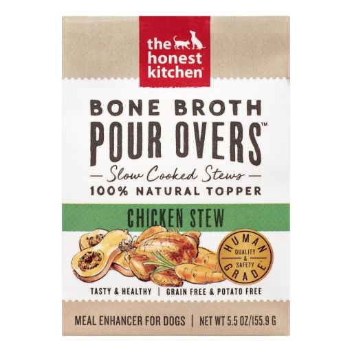 The Honest Kitchen Bone Broth POUR OVERS Chicken Stew  5.5 oz  Case of 12