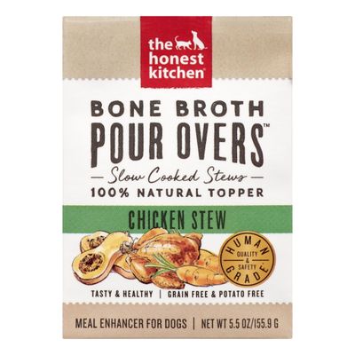 The Honest Kitchen Bone Broth POUR OVERS Chicken Stew  5.5 oz  Case of 12
