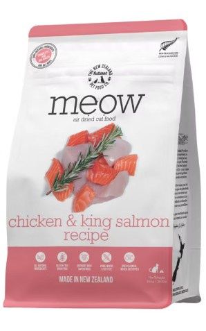 Meow Air Dried Cat Bites, Flavor: Chicken &amp; King Salmon
