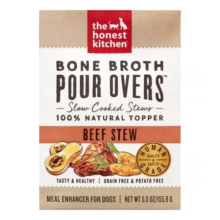 The Honest Kitchen Bone Broth POUR OVERS Beef Stew  5.5 oz  Case of 12