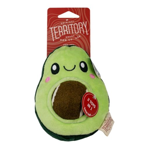 022266178071 5.5 in. Dog 2-in-1 Plush Avocado Toy
