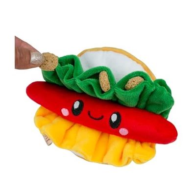 88417946 8 in. Hot Dog Hide-&amp;-Treat Dog Toy