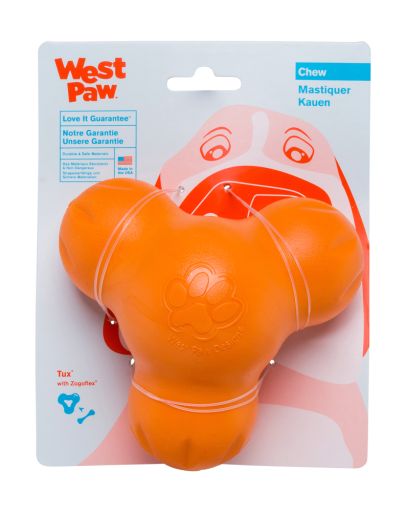 West Paw Zogoflex Tux Large 5  Dog Toy Tangerine