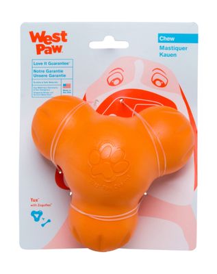 West Paw Zogoflex Tux Large 5  Dog Toy Tangerine